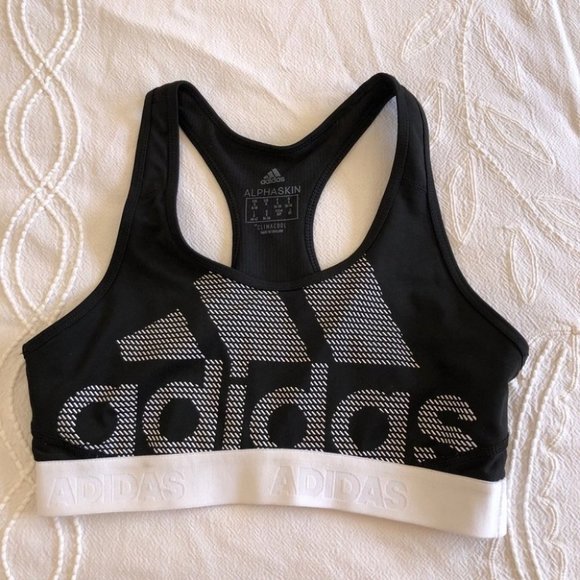 adidas Other - Adidas Workout Sports Bra Black / White Size Small